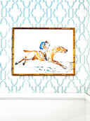 Vintage Watercolor Jockey